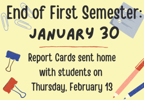  End of First Semester